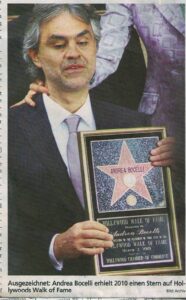 Andrea Brucelli Hollywood Walk of Fame 2011 PAS