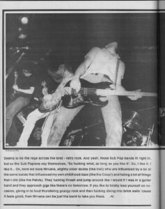 Nirvana in Flipside Magazine 1989